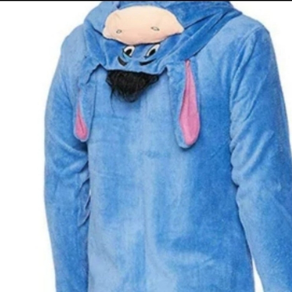 Disney Eeyore Blue Fleece Sleepwear Sz Medium 12.12 - Picture 4 of 13